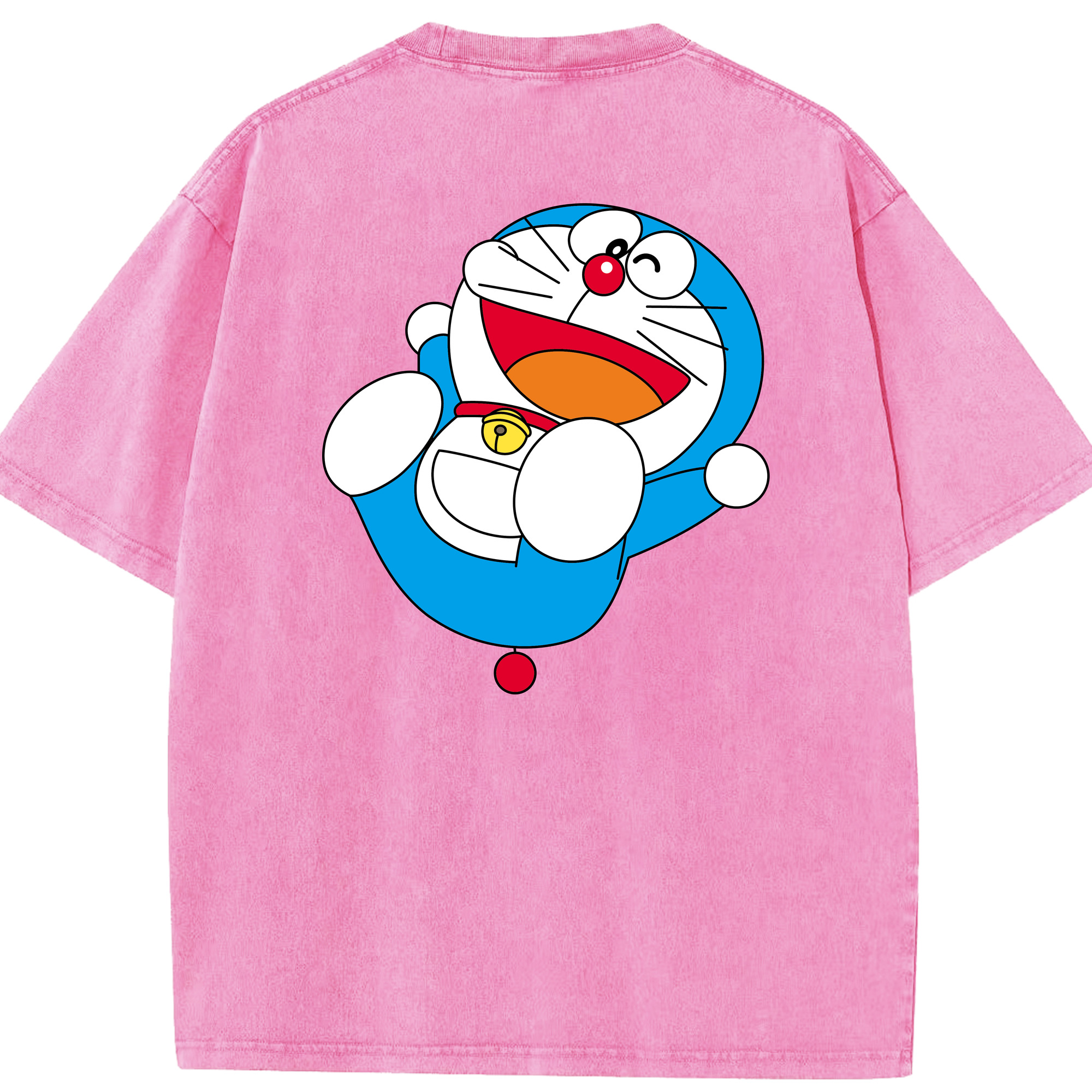（画像用） ドラえもん Doraemon 綿100% ヴィンテージ風 半袖Tシャツ（背面プリント）